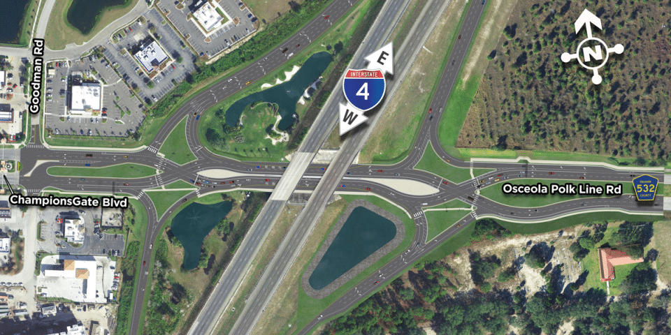 Championsgate Diverging Diamond Interchange | I-4 Exit Guide